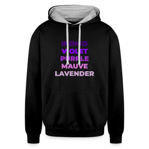 Shades of Purple - Unisex Contrast Hoodie
