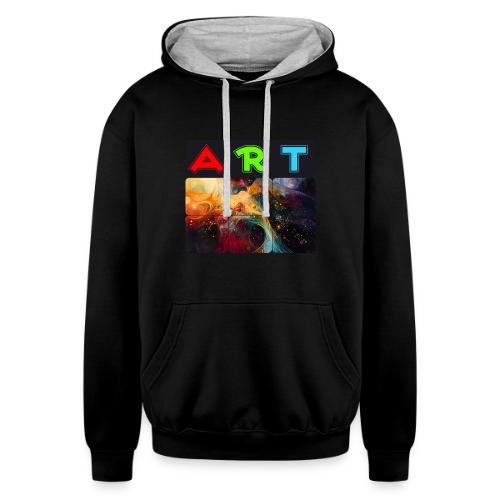 Waves of Art - Unisex Contrast Hoodie