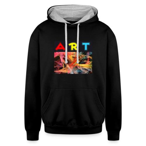 Chaotic Threads of Art - Unisex Contrast Hoodie