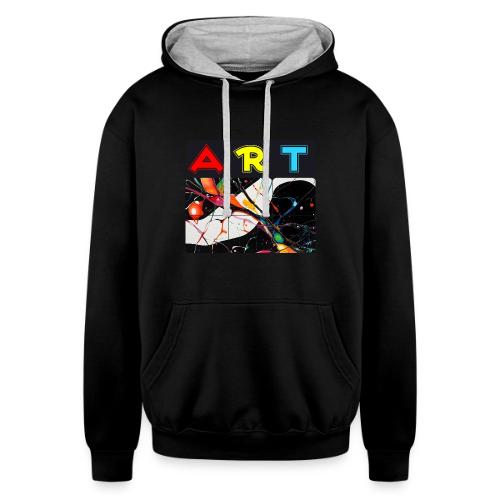 Art in Motion: Color Unleashed - Unisex Contrast Hoodie