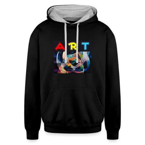 Art of Stripes and Shades - Unisex Contrast Hoodie