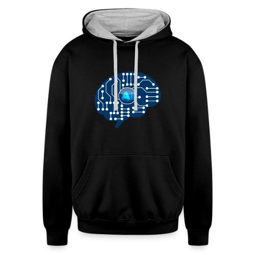 AI: Mind Wired - Unisex Contrast Hoodie
