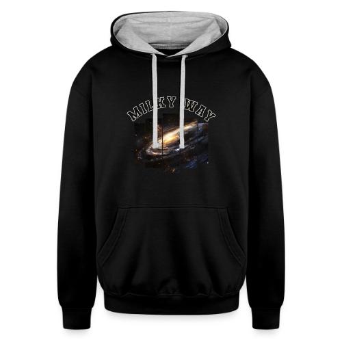 Milky way galaxy - Unisex Contrast Hoodie