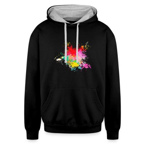 Psychedelic: Color Storm - Unisex Contrast Hoodie