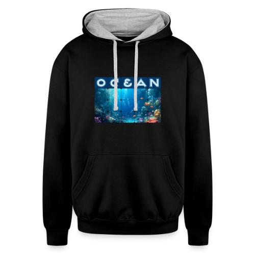 Ocean: Coral Carnival - Unisex Contrast Hoodie