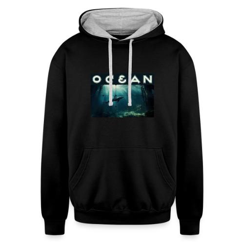 Ocean Whisper - Unisex Contrast Hoodie