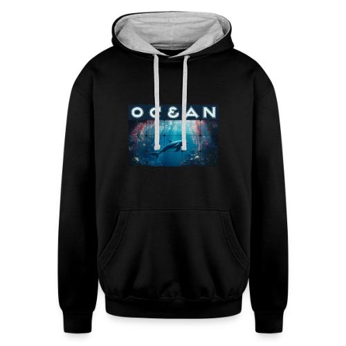Ocean: Blue Grace - Unisex Contrast Hoodie