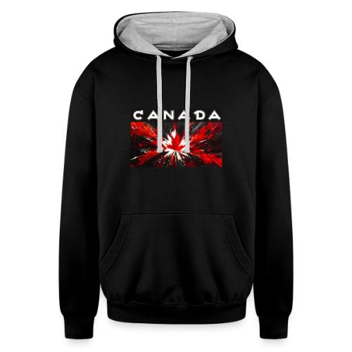 Canada Splash - Unisex Contrast Hoodie