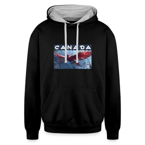 Canada Rising - Unisex Contrast Hoodie