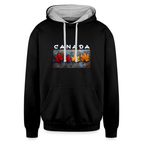 Colorful Canada Style - Unisex Contrast Hoodie