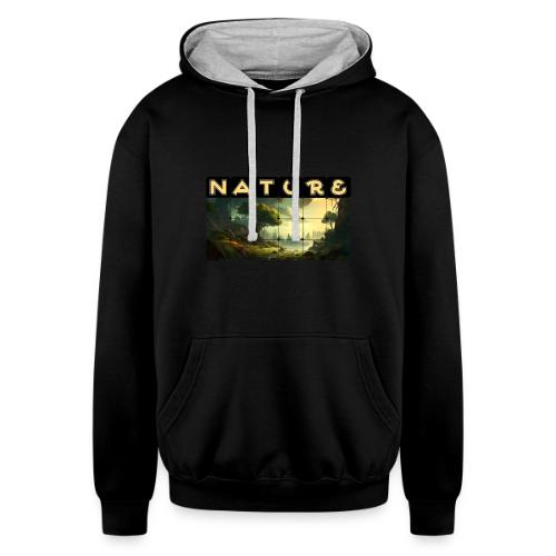 Whispers of Green Peaks - Unisex Contrast Hoodie