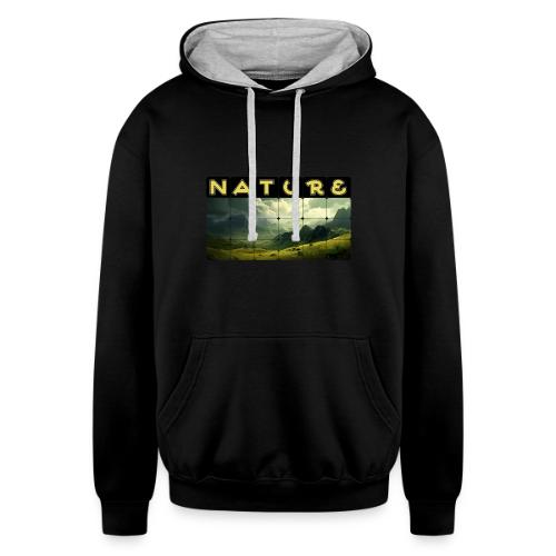 Nature: Verdant Peaks - Unisex Contrast Hoodie