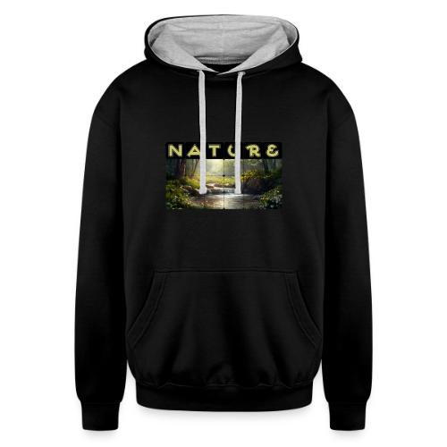 Nature: Verdant Bloom - Unisex Contrast Hoodie