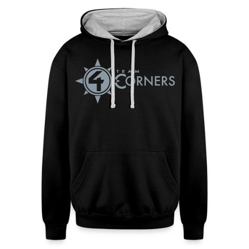 Team 4 Corners 2018 logo - Unisex Contrast Hoodie