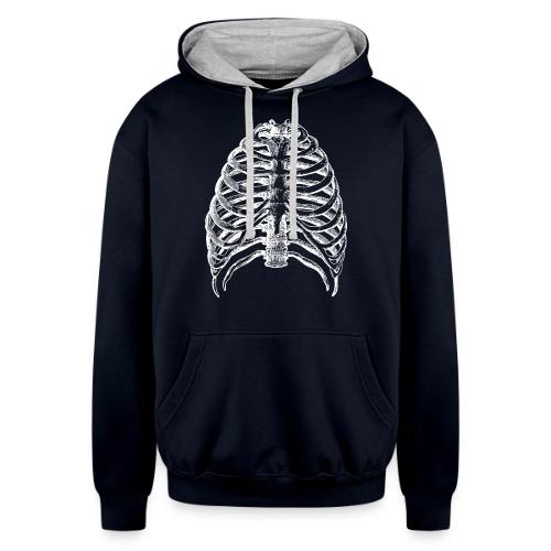 Human Rib Cage - Unisex Contrast Hoodie