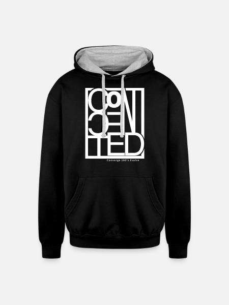 Connected - Unisex Contrast Hoodie - black/heather gray