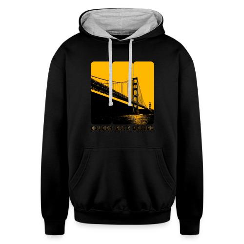 Golden Gate Bold Icon - Unisex Contrast Hoodie