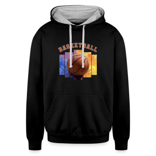 Basketball Pulse - Unisex Contrast Hoodie