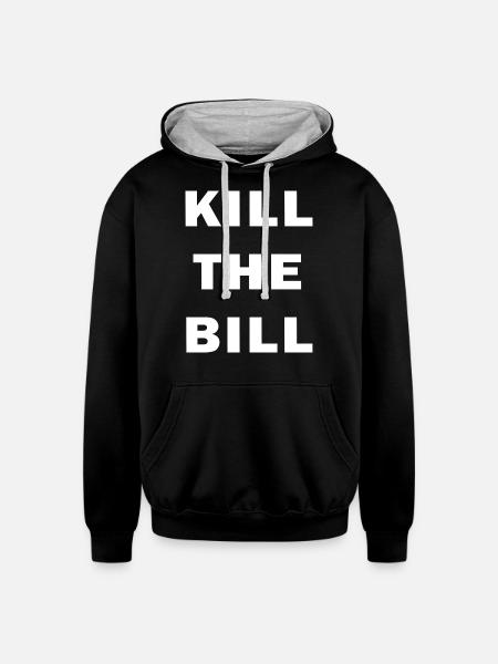 the Bill 1 - Unisex Contrast Hoodie - black/heather gray