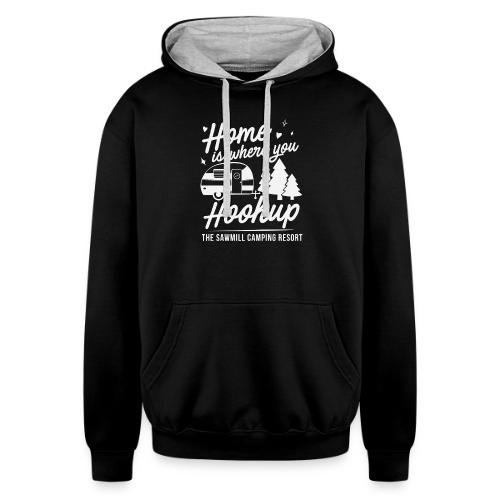 Home Is Where You Hookup - Unisex Contrast Hoodie