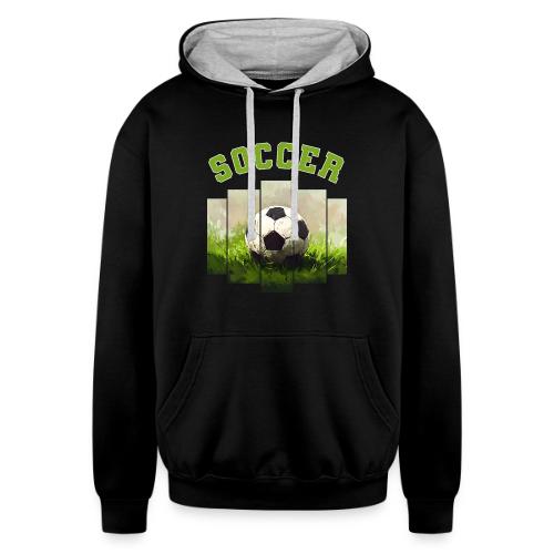 Soccer Focus - Unisex Contrast Hoodie