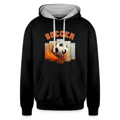 Soccer Iconic Touch - Unisex Contrast Hoodie