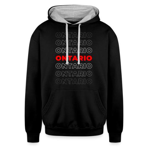Ontario Outline - Unisex Contrast Hoodie