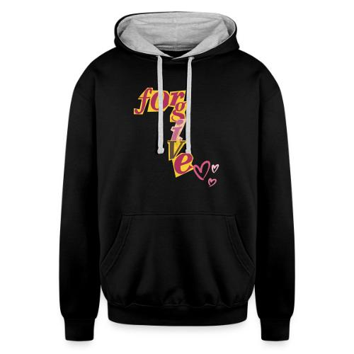 forgive - Unisex Contrast Hoodie