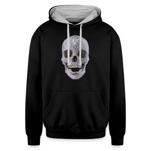diamond_skull_1 - Unisex Contrast Hoodie