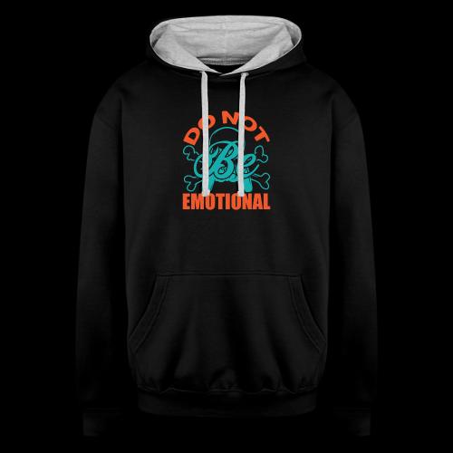Do Not Be Emotional Skeleton Gamer - Unisex Contrast Hoodie
