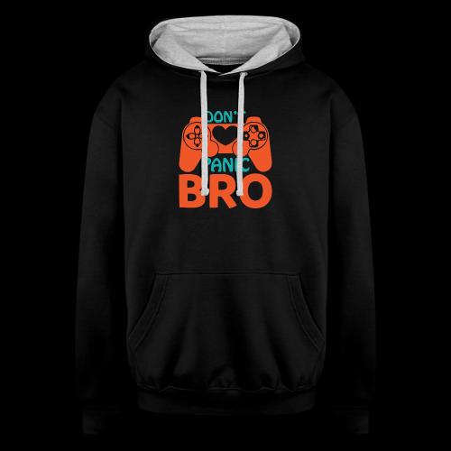 Don't Panic Bro! Heart Gamer - Unisex Contrast Hoodie
