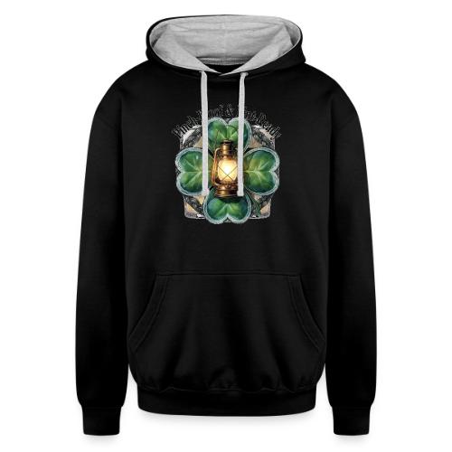 Pinch-Proof Lantern Clover T-Shirt - Unisex Contrast Hoodie