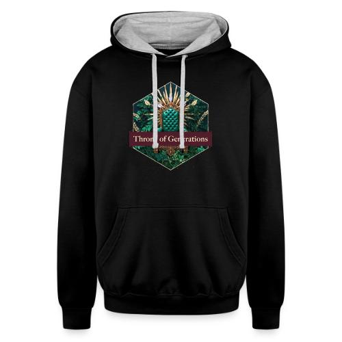 Women’s Day Vine Throne T Shirt, Gift for Grandma - Unisex Contrast Hoodie