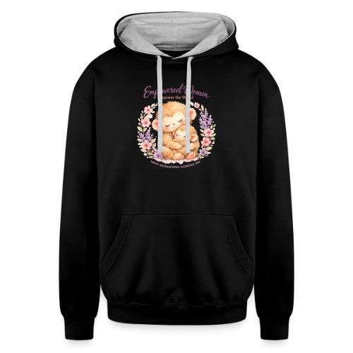 Empowered Women Empower The World Art - Unisex Contrast Hoodie