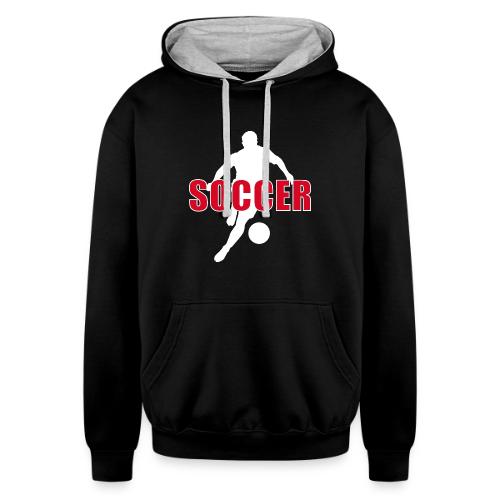 Power Kick Soccer - Unisex Contrast Hoodie