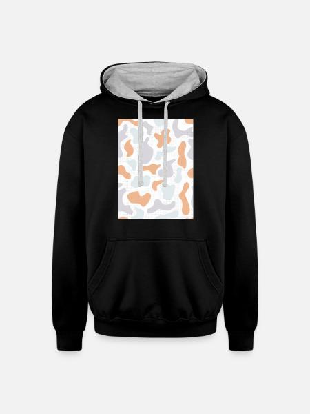 Camo - Unisex Contrast Hoodie - black/heather gray