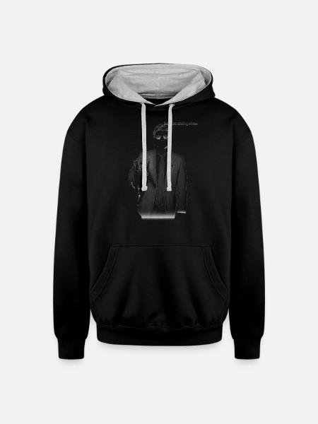 LCD Sound System - Unisex Contrast Hoodie - black/heather gray
