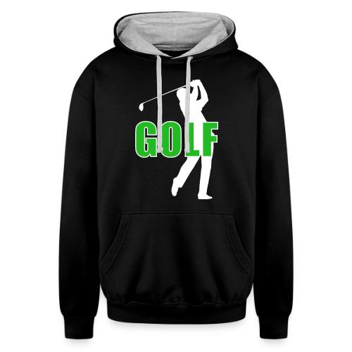 Golf: Classic Golf Motion - Unisex Contrast Hoodie