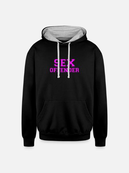 Sex Offender - Unisex Contrast Hoodie - black/heather gray