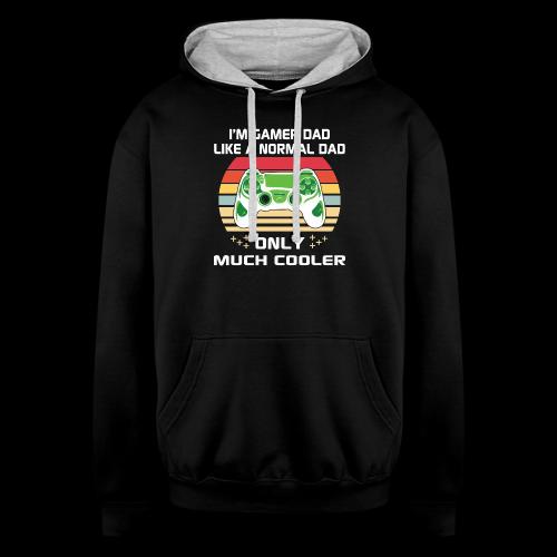 Gamer Dad: Much Cooler - Unisex Contrast Hoodie