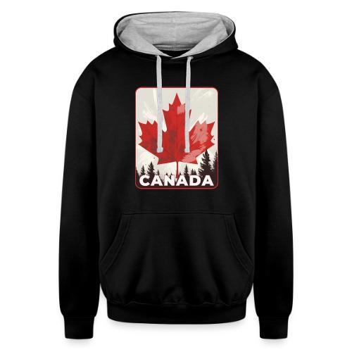 Echoes of Canada - Unisex Contrast Hoodie
