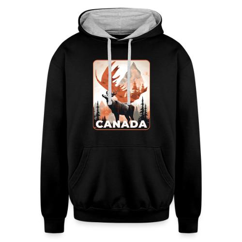 Canada Wild Spirit - Unisex Contrast Hoodie
