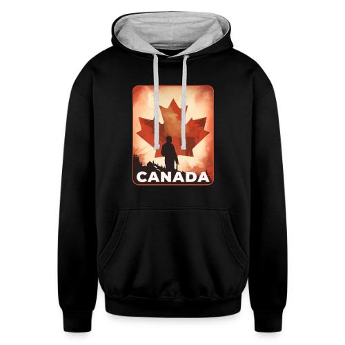 Canada Stands Tall - Unisex Contrast Hoodie