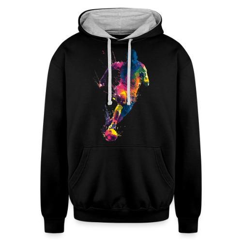 Soccer: Kick of Colors - Unisex Contrast Hoodie