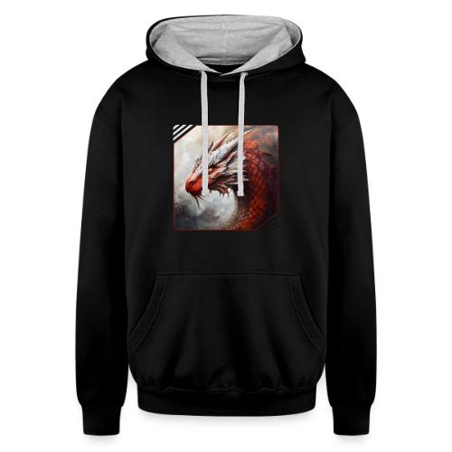 Mystic Dragon Realm - Unisex Contrast Hoodie
