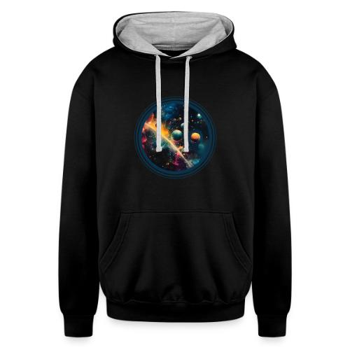 Painted Planetscape - Unisex Contrast Hoodie