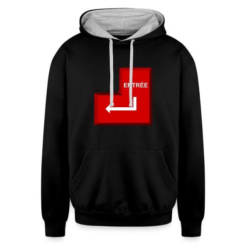 Press Enter - Unisex Contrast Hoodie