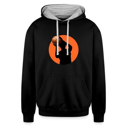 Basketball: Focused Precision - Unisex Contrast Hoodie