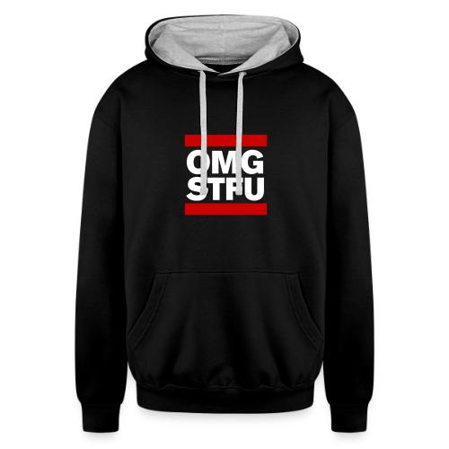 OMG STFU (white/color) - Unisex Contrast Hoodie