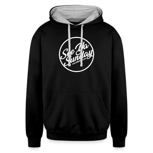 see you white - Unisex Contrast Hoodie